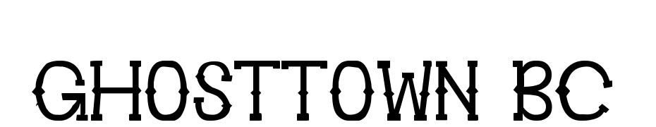 Ghosttown BC Schrift Herunterladen Kostenlos